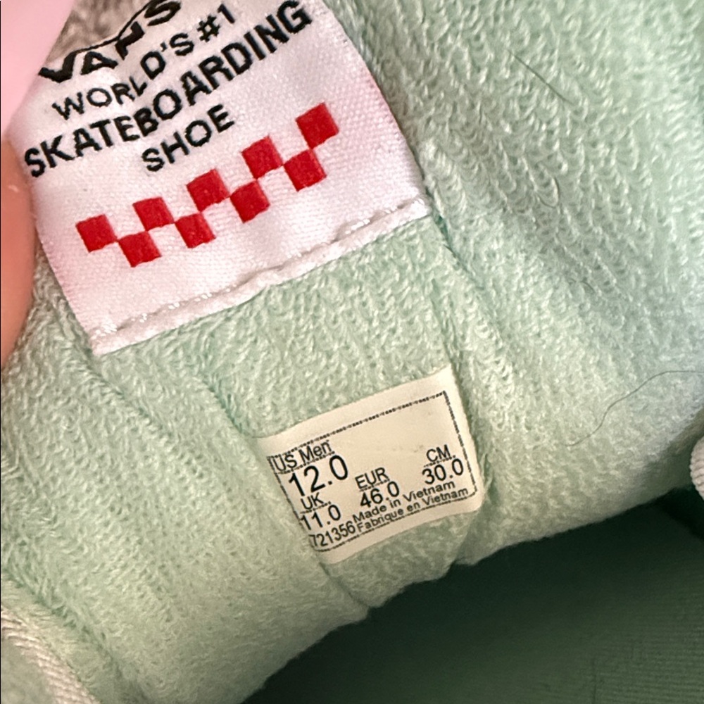 Vans Mint and White Casual Sneakers - Picture 2 of 6